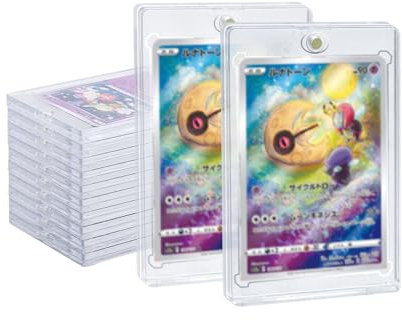 Wigearss 10 Stück 35PT Magnetischer Kartenhalter UV-Schutz-Transparent Karten Rahmen Kartenhüllen Schutzhüllen für Pokemon, Magic, MTG, Yugioh, Sportkarten Sammlung