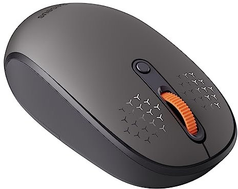 Baseus Mouse Tri-Mode Wireless Bluetooth per Laptop e PC Desktop Un Semplice Mouse Wireless Bluetooth per MacBook Pro Air Mac iPad Grigio Satinato F01B