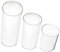 Levemolo 3Pièces Lot de Bougeoirs Verre Transparent Cylindrique pour Bougies Pilier Support de Bougie Verre Décoration de Table Élégante