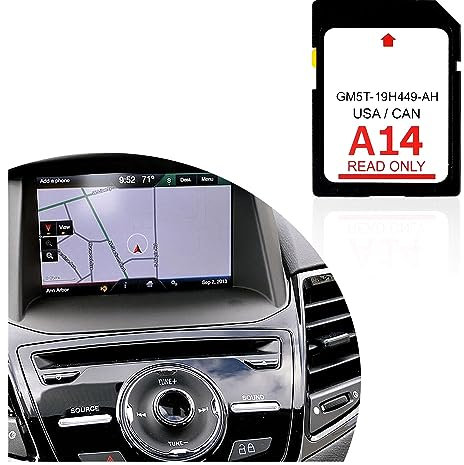 A14 Navigations-SD-Karte, 2023, US- und Kanada-Karten, Auto-GPS-Navigationssystem, SD-Karte GM5T-19H449-AH, kompatibel mit Ford Lincoln, Road Trip Essentials