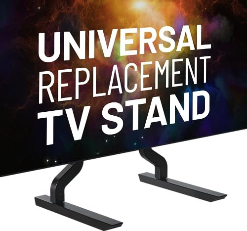 ECHOGEAR Ersatz-TV-Ständerhalterung für XL-Bildschirme mit 55-85 Zoll (139,7–215,9 cm), abgewinkelte Füße geben universellen TV-Ständer Stabilität für QLED- und OLED-Fernseher – einfache Installation