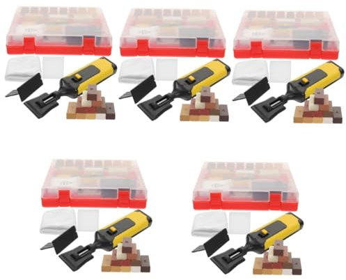 Housoutil 5 Sätze Kratzreparaturset Reparaturset Für Parkettfüller Holz Ausbesserungsmarker Reparaturset Für Vinylböden Kratzer Entferner Für Holzböden Harzreparatur-holzspachtel Boden Abs