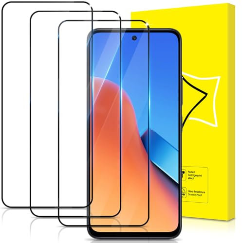 GiiYoon Lot de 3, Verre Trempé pour Xiaomi Redmi 12 4G/5G [Couverture Complète] [Vitre Protecteur 9H Dureté] [Sans Bulles] [Anti-rayures] Film Protection écran Compatible avec Xiaomi Redmi 12 4G/5G
