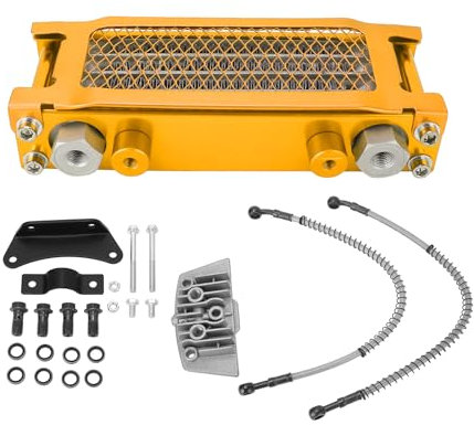 Refroidisseur D'huile Moteur de Moto, Kit de Refroidissement D'huile de Moto à 4 Rangées, Refroidissement D'huile Moteur pour Refroidisseur D'huile de Moto Monkey à