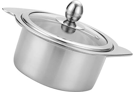 MAGICLULU 1Stk Suppentopf aus Edelstahl Kochtöpfe mit Deckel schnellkochtopf daran arbeiten wok Kochtopf aus Stahl heißer Topf verdicken Shabu Shabu Klarer Suppentopf