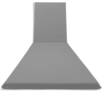 Il Tuo Artigiano Design Kissen fÙr Sonnenliege, wasserdicht und abnehmbar Matratze fÙr Sonnenliegen, 190 x 60 cm, Dicke 6 cm (Grau)