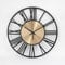 K&L Wall Art große Wanduhr XL Industrielle Metalluhr Vintage Wohnzimmeruhr lautlos Quartz Uhrwerk ohne Tick-Geräusche (Gold Aluminium, Ø 40cm)