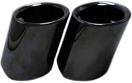 YoGaes Auspuffblende 2 Stücke Auto Abdeckung Auspuff Spitze Edelstahl Rohr Fit Verwenden for BMW 5er 520i 523i 525i F10 F11 F07 E12 E28 E34 E39 E60 E61 Teil Auspuff Endrohr