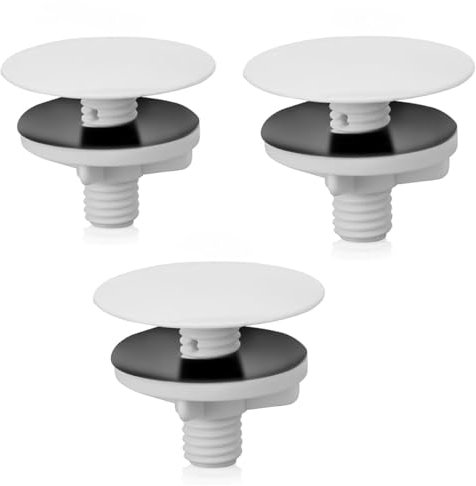 3 Pcs Kitchen Sink Hole Cover Sink Faucet Hole Cover Faucet Hole Cover White Kitchen Sink Plug Kitchen Sink Tap Hole Plate Stopper Cover Blanking Plug 