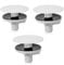 3 Pcs Kitchen Sink Hole Cover Sink Faucet Hole Cover Faucet Hole Cover White Kitchen Sink Plug Kitchen Sink Tap Hole Plate Stopper Cover Blanking Plug ﻿