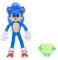 Sonic The Hedgehog Sonic 3 Movie Sonic mit Smaragd-Accessoire, Spielzeugfigur von Jakks Pacific, 13 cm groß, hochbeweglich, offiziell Lizenziertes Sonic 3 Movie, empfohlen ab 3 Jahren