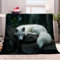 XCQHZYQ Kuscheldecke für Kinder Waldtier Weißfuchs 180x200 cm Decke Fleecedecke Sofadecke Kinderdecke, Superweiche Flanell Wohndecke Geschenke für Jungen Mädchen