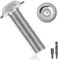 25 tornillos de cabeza alomada M6 x 30, tornillos de acero inoxidable A2 V2A, ISO 7380, tornillo de cabeza alomada, tornillos de cabeza alomada, tornillos roscados completos con brida, hexágono