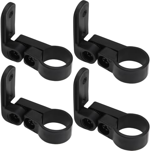 Create idea 4 Stück Fahrrad-Reflektor vorne und hinten, Warnreflektor, schwarz, Kunststoffhalterung, Sitzrohrhalterung, Durchmesser: 22,2 mm, 25,4 mm, je 2 Stück