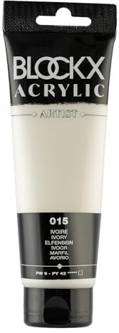 Blockx 60015BXC Acrylique Fine Opaque et Satinée - Ivoire PW6/PY42-120ml