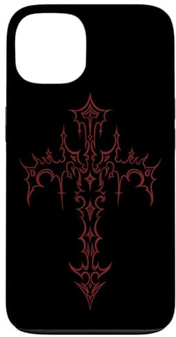iPhone 13 Mall Goth Grunge Aesthetic Gothic Cross Case