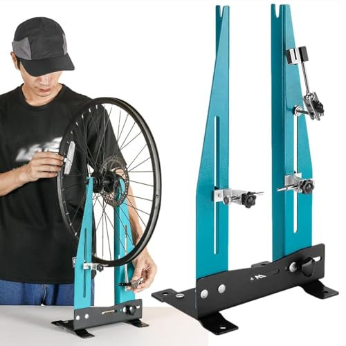 MegLob 3-In-1-Zentrierständer Für Fahrradräder, Leichtes Reparaturwerkzeug Für Radtuning, Professioneller Zentrierständer Für Fahrradräder, Fahrradradwartung Für Montageständer,M