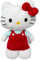 Peluche Hello Kitty pupazzo 34 cm realizzato 100% morbido poliestere (Rosso)