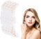 Auiremrti Glitzer Sommersprossen Make-up Patches,4Stück Glitzer Gesicht Sommersprossen Tattoo,Wasserfeste Goldene Doppelherzform Valentinstag Temporäre Tattoos,Festival Freckles,Für Party,Aufführungen
