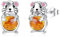 ABIGY Hamster Ohrringe 925 Sterling Silber Hamster Ohrstecker Niedliche Tier Ohrringe Bernstein Ohrstecker für Damen