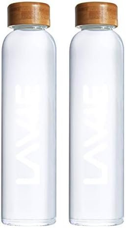 LaVie Pure et Premium Bouteille 1 Litre en Verre Borosilicate pour purificateurs d'eau Pure et Premium (Lot de 2)
