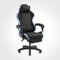 Mars Gaming MGC-X, Silla Gaming Ergonómica, Tejido Transpirable, Respaldo Reclinable y Altura Regulable, Reposabrazos Dinámico, Cojín Cervical y Lumbar, Silla Oficina con Reposapiés Extensible, Azul