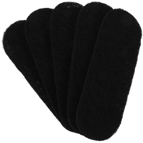 BUGUUYO 5 Pezzi filtro del ventilatore da soffitto pastiglie tampone catcher di polvere di ventola del soffitto Accessori per ventilatori a soffitto fibra di carbonio Nero