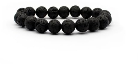 Lavastein Armband 4mm-12mm | Vulkanstein Armband mit kraftvoller Energie | Edelsteine aus Europa | Handgefertigtes Perlenarmband aus Deutschland | Schmuck für Damen & Herren