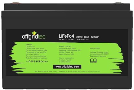 Offgridtec LiFePO4 Akku 25,6/50 25,6V 50Ah BMS integriert 1280Wh