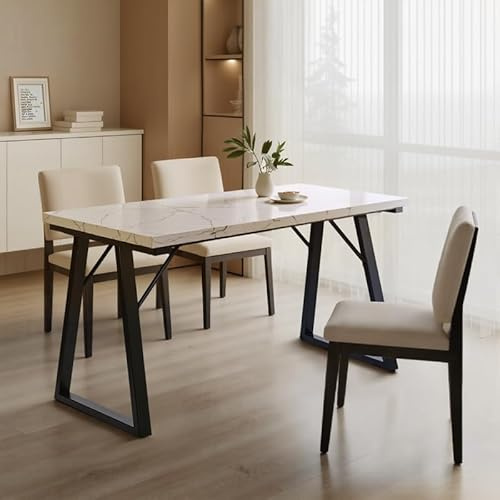 HOMAVO Esstisch im modernen Design für 4–6 Personen mit großer Tischplatte – wahlweise 140×80×75 cm oder 120×60×75 cm