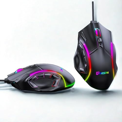 Générique X15 Ergonomique Multi-Usage – 12 800 DPI Ajustables, Prise en Main Confortable, LED Moderne, Bureau & Gaming Décontracté