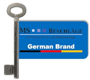 MS Beschläge Ersatzschlüssel Buntbart für Kastenschlösser – Buntbartschlüssel Zusatzschlüssel mit Schlüsselnummer zur gezielten Nachbestellung - Nachschlüssel Erweiterungsschlüssel (Schlüsselnr. 1.5)
