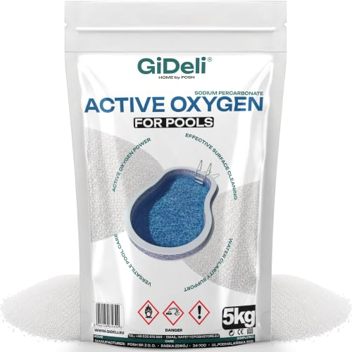 GiDeli Aktivsauerstoff Pool 5 kg - Natriumpercarbonat Granulat Chlorfrei | oxidiert organische Rückstände, klare Sicht bis zum Grund, ohne Anmischen, auch für Whirlpool und Spa