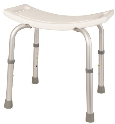 Homecraft Aluminum Medical Shower Stool, Adjustable Shower Chair, Non-Slip Shower Stool, Durable, Plastic Shower Chair, Backless Shower Aid (Eligible for VAT relief in the UK)