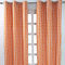 Homescapes blickdichter Ösenvorhang, orange-weiß Karierter Dekoschal mit traditionellem Karo-Muster im 2er Pack, Breite 137 x Länge 228 cm, Vorhang-Paar aus 100% Baumwolle, Gingham