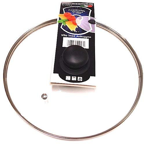 Metalsomma Coperchio cm 22 vetro/inox