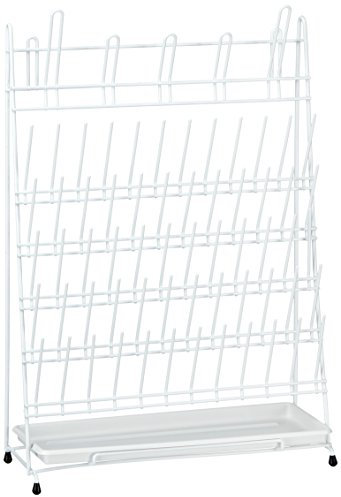 neoLab E-6970 Abtropfgestell aus Draht, 60 Stäbe, 5 Bogen, Weiß