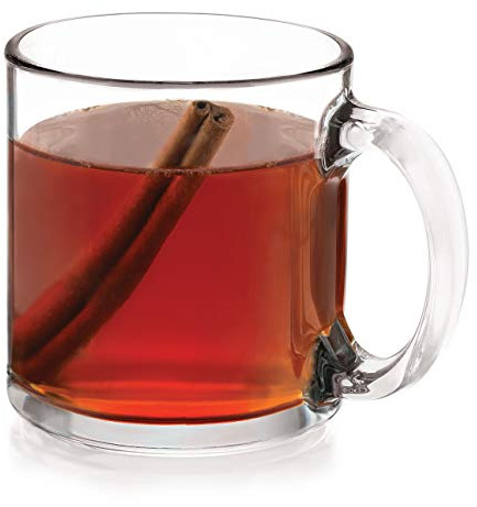 Libbey 5213 Robusta 8-Piece Glass Coffee Mug Set, Clear
