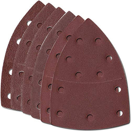 HKB ® 60 Stück Klett-Schleifblätter 105x152 mm je 10 x K40/60/80/120/180/240, für Multischleifer PSM 80 A, PSM 100 A, PSM 160 A, PSM 200 AGE, Prio, Ventaro, Skil Octo 7208 Artikel-Nr. 51262