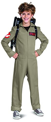 Disguise Offizielles Ghostbusters Kostüm Kinder Costume mit Ghostbusters Proton Pack, Halloween Faschingskostum Karneval Geburstag Junge Kind Ghostbuster Kostüme Protonenpack Ghostbusters Größ M
