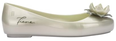 mini melissa Girl's Sweet Love + Disney Princess Jelly Ballet Flat for Kids - Jelly Ballerina Shoes for Girls, Disney-Inspired Ballet Flat, Princess and the Frog, 2 Big Kid