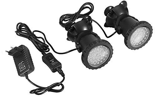 Aquarium Foco Sumergible, Proyector a Prueba de Agua IP 68 Luz subacuática LED Luz de Punto Regulable Multicolor con Control Remoto para Acuario Jardín Estanque Piscina Tanque Fuente Fuente
