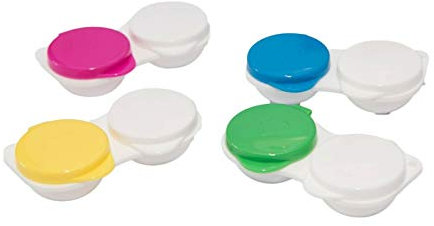 SPORTS WORLD VISION Colorful Flip Top Flat Contact Lens Cases Travel Storage Contact Lenses Case Box Portable Bulk Buy Box Contact Lens Solution Holder 4pcs 8pcs or 12pcs