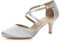 AJVANI mid high Heel Strappy Crossover Wedding Sandals Shoes Size 5 38
