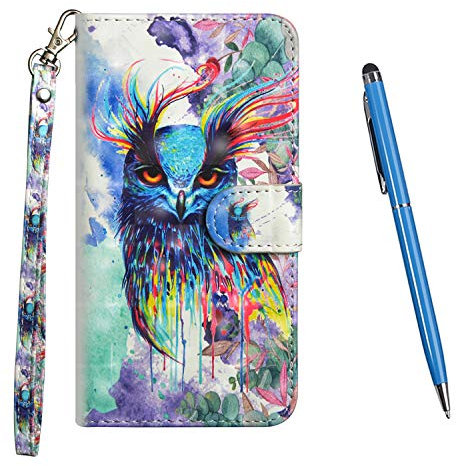 TOUCASA Hülle Kompatibel mit iPhone 11 6,1 Inches, Handyhülle Brieftasche PU Leder Flip [3D] Case Magnetverschluss Handytasche Klapphülle Tasche Lederhülle Schutzhülle (Eule)