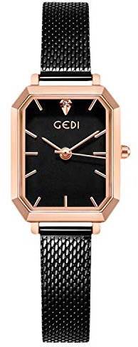 rorios Damen Uhren Analog Quarz Armband Uhren Mode Quadrat Zifferblatt Minimalistisch Mesh Bracelets Mode Mädchen Armbanduhr