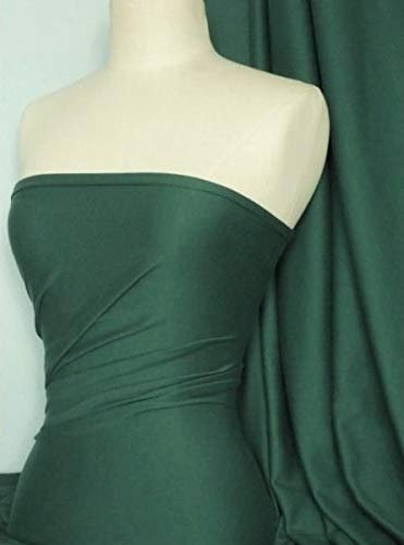 Cotton Lycra Elastane Jersey Fabric | Soft & Breathable 4 Way Stretch Material | 50+ Colours | Oeko-Tex Certified | by Tia Knight (Q35) (Bottle Green)