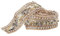 2,5 cm Kristall Strassband, Diamantband, Strassbandrolle mit Diamond Mesh Wrap Roll Strass Mesh Ribbon für Basteldekoration(Doppelte Goldkette)