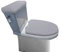 Madeals Velvet Toilet Lid Cover and Toilet Tank Lid Cover Fabric Cover for A Lid Toilet Tank Grey