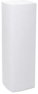 VIVANNO Podest Deko-Säule Stele Blumenständer Fiberglas Weiß matt 34x34x100